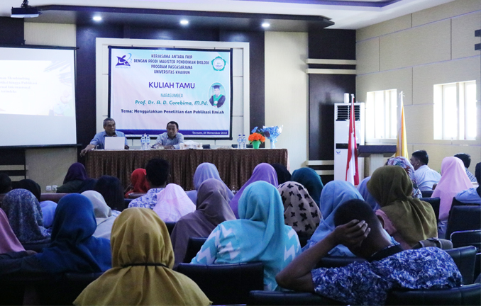 Kuliah Tamu Prodi Pendidikan Biologi : Menggalakkan Penelitian dan Publikasi Ilmiah