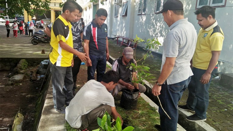 Pegawai FKIP Kembali Lakukan Penanaman Cengkeh dan Pala