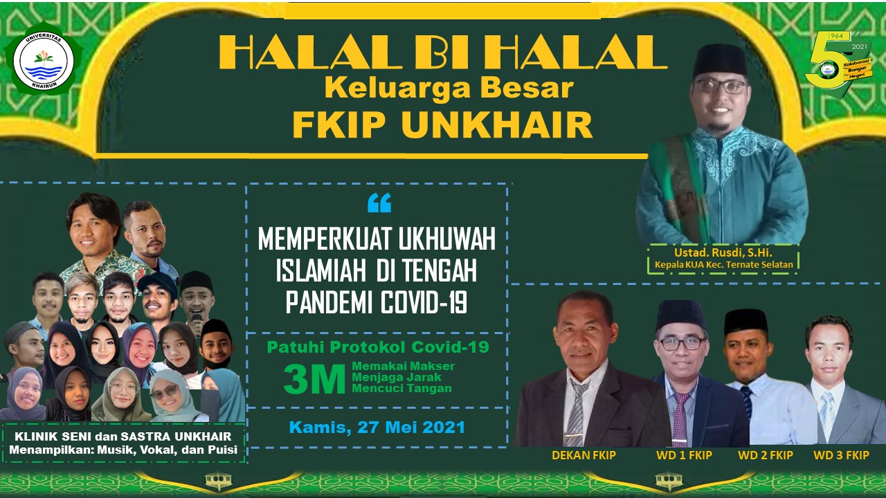 Fakultas Keguruan dan Ilmu Pendidikan Universitas Khairun Gelar HALAL BI HALAL 27 Mei 2021