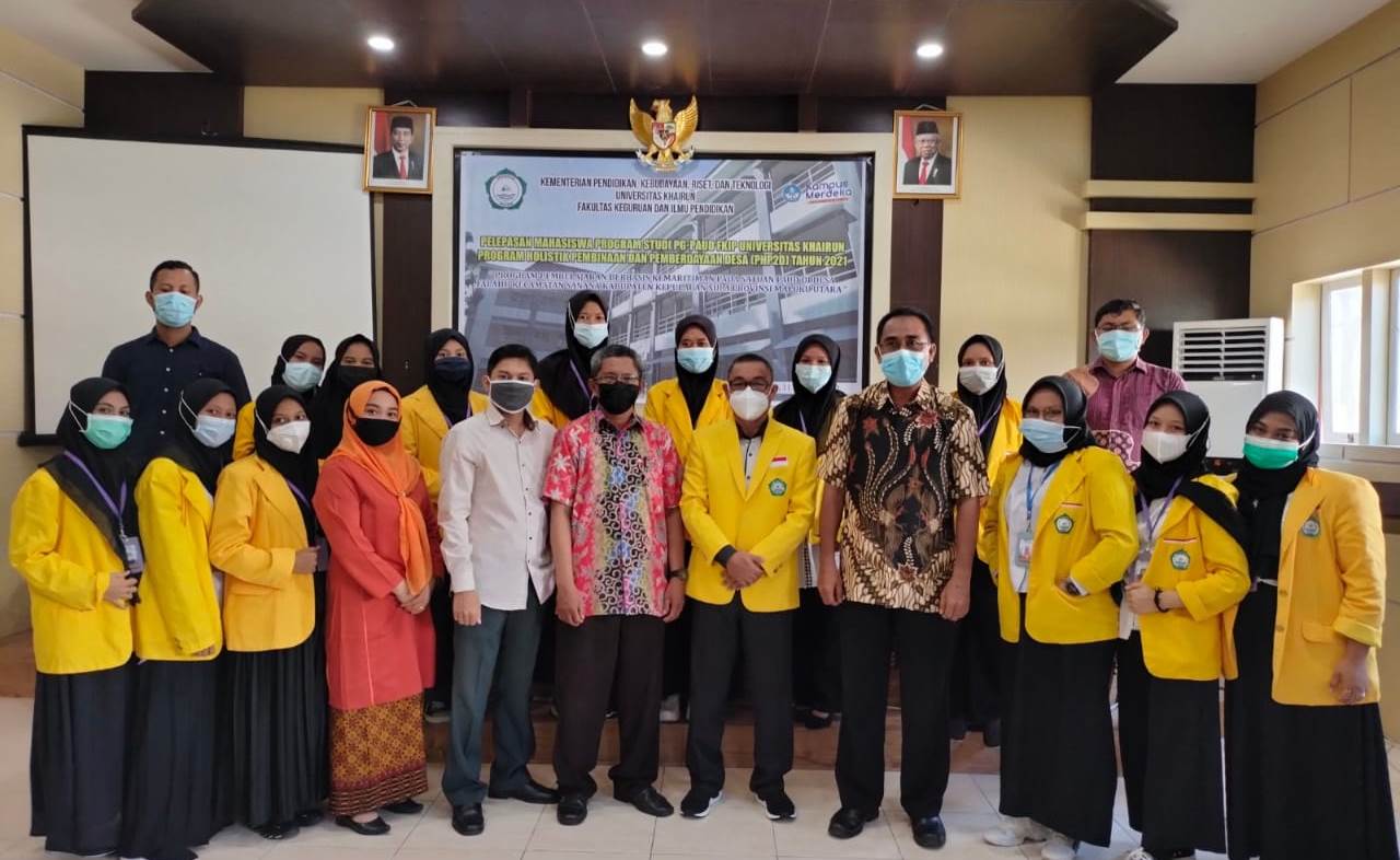 Pelepasan Mahasiswa Program Studi PG-PAUD FKIP UNKHAIR Pemenang Program PHP2D Tahun 2021