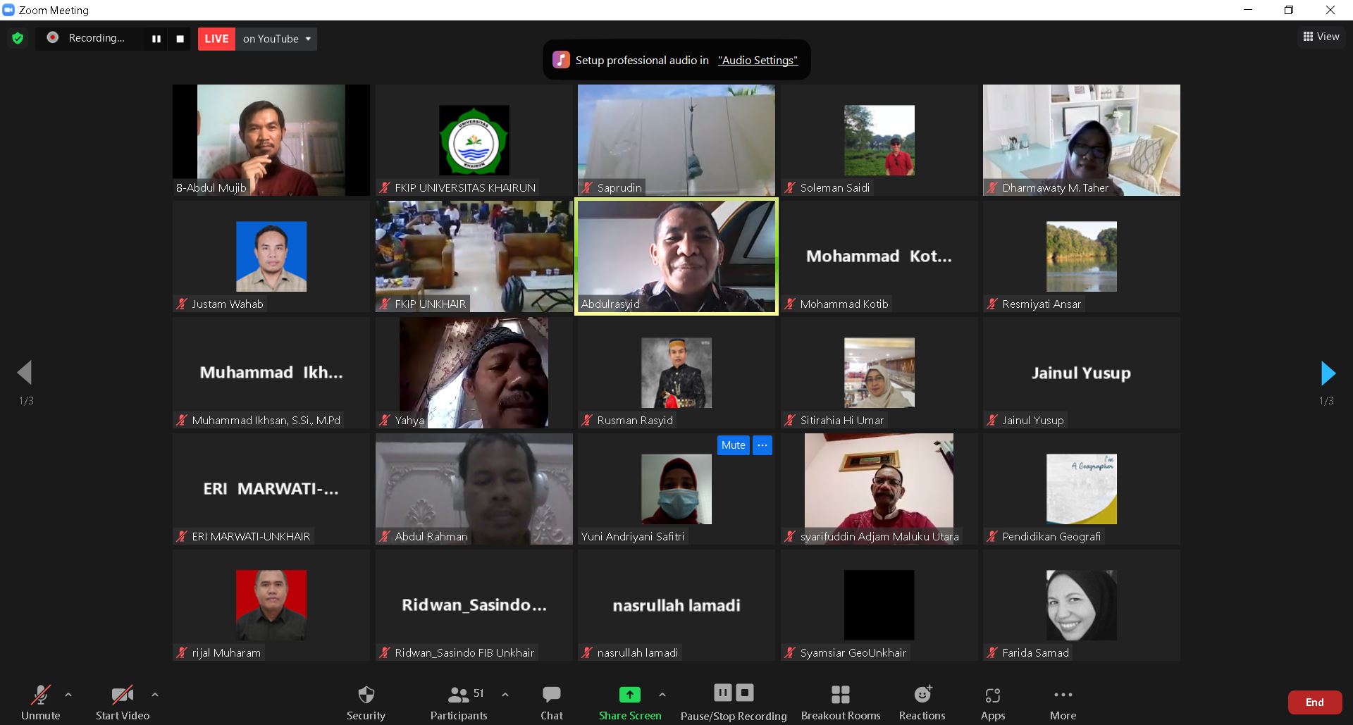 FKIP Melaksanakan Webinar Penyusunan ISK, IPEPA dan 9 Kriteria Borang Akreditasi