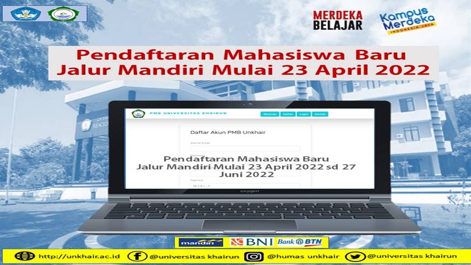 Pendaftaran Mahasiswa Baru Gelombang 3 Jalur Mandiri Mulai 23 April - 27 Juni 2022