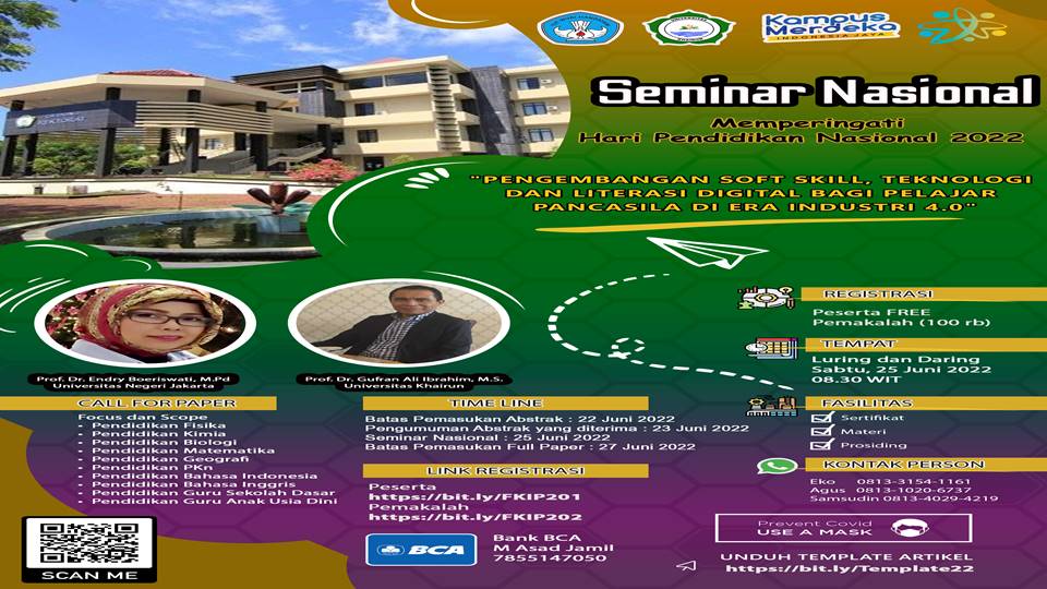 Peringatan “Hardiknas” Fkip Unkhair Akan Gelar Seminar Nasional pada 25 Juni 2022