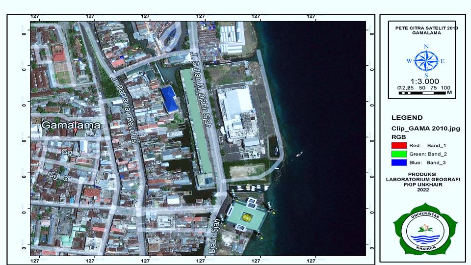 Lab. Geografi Menghasilkan Desain Peta Maba, Peta Lereng Gita, Peta Citra Gamalama Tahun 2001 dan 2010