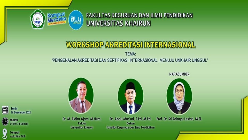 Fakultas Keguruan dan Ilmu Pendidikan Gelar Workshop Akreditasi Internasiaonal