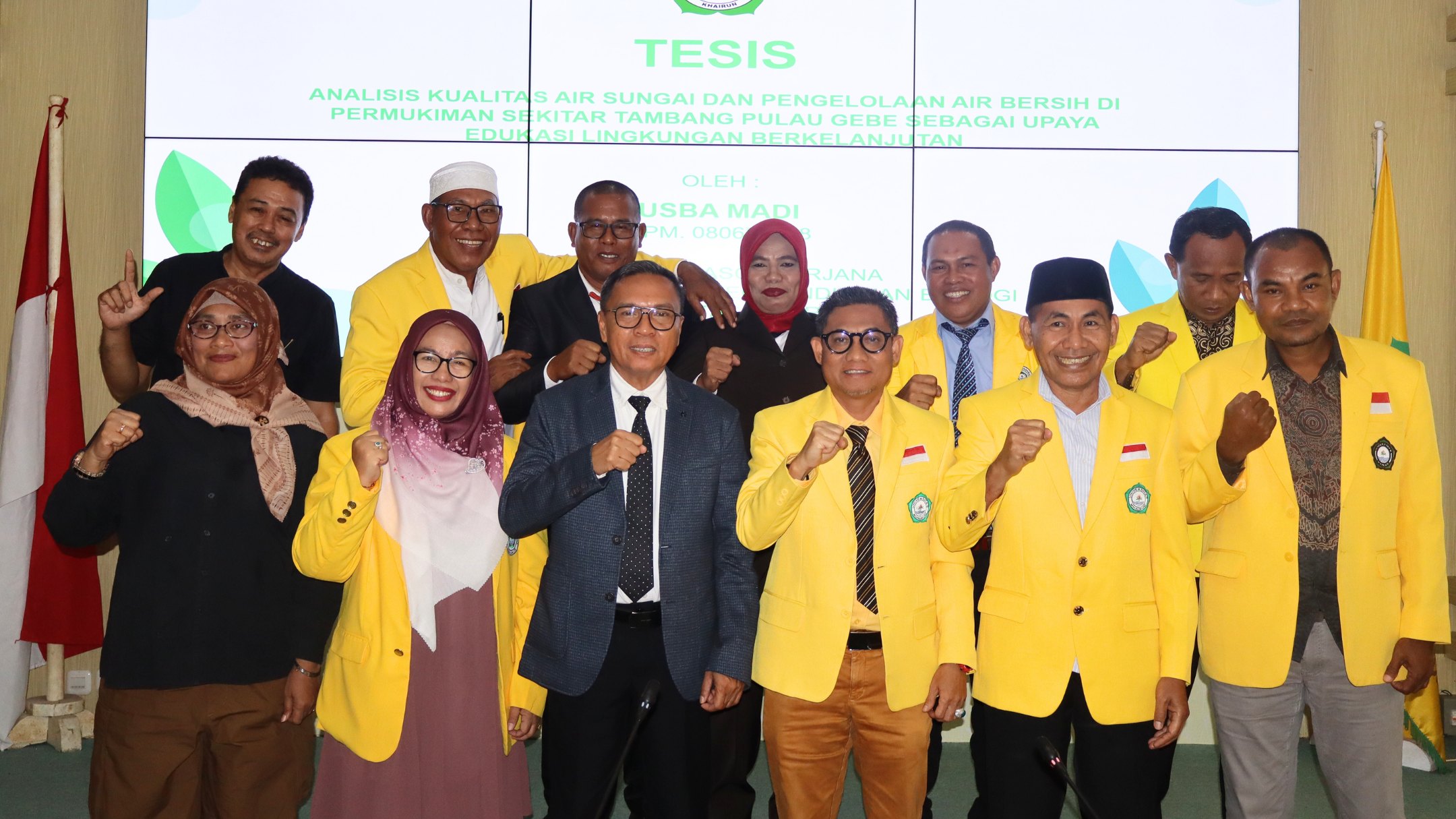 Ujian Tesis Magister Pendidikan Biologi FKIP Unkhair Hadirkan Bupati Halmahera Tengah sebagai Penguji Luar Komisi