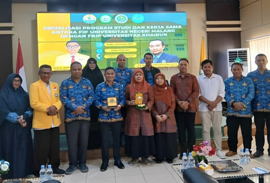 SOSIALISASI PROGRAM STUDI DAN KERJA SAMA ANTARA FIP UNIVERSITAS NEGERI MALANG DENGAN FKIP UNIVERSITAS KHAIRUN
